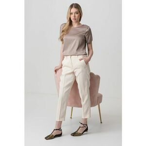 Pantaloni plisati din amestec de in imagine