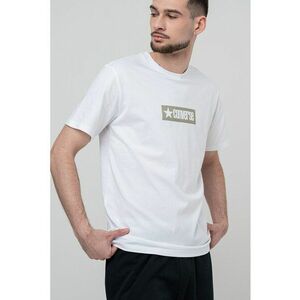 Tricou cu decolteu la baza gatului si imprimeu logo Retro imagine