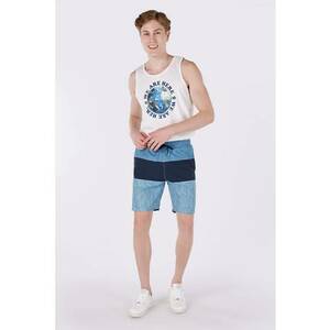 Short De Plaja De Barbati Albastru Slim Fit imagine
