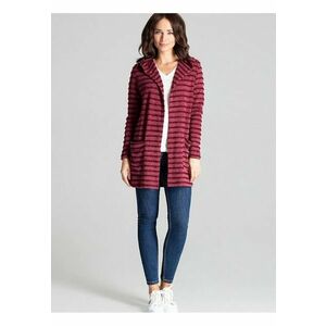 Pulover lung dungi orizontale - gluga - maro castan - tricot - imagine