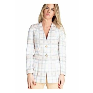 Sacou dama alungit - croi subtire - poliester - multicolor - imagine