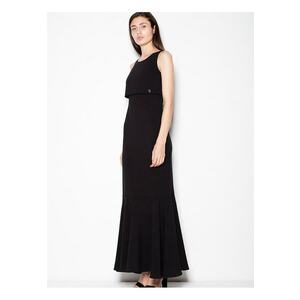 Rochie lunga neagra - elastan - poliester - viscoza imagine