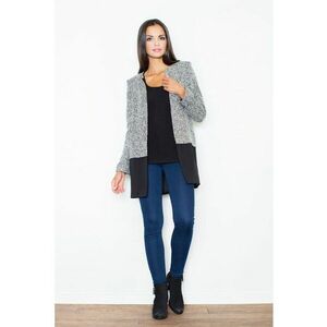Cardigan dama poliester - gri - negru - imagine