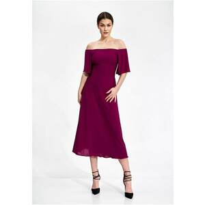 Rochie maxi M867 - violet - poliester - imagine