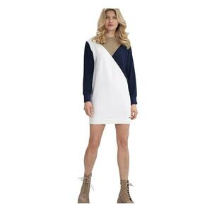 Rochie tricolor - croiala dreapta - bumbac 95% - elastan 5% - imagine