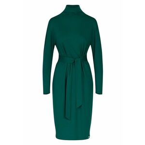 Rochie midi eleganta - maneci lungi - viscoza - verde - imagine