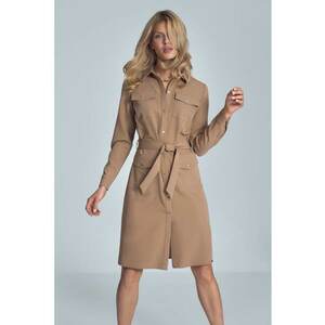 Rochie - eleganta - maro - poliester imagine