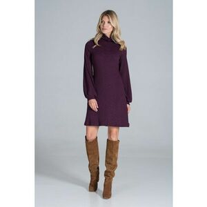Rochie M831 - violet - maneci lungi - tricotata - poliester - imagine