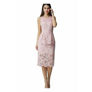 Rochie de seara - roz - eleganta - din material de calitate - poliester imagine