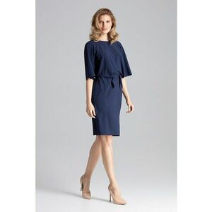 Rochie bleumarin M656 - design modern - confortabil - poliester-elastan imagine