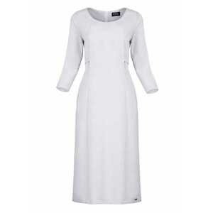 Rochie midi gri - maneci 3/4 - poliester imagine
