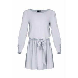 Rochie mini M576 - gri - maneci lungi - viscoza imagine
