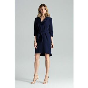 Rochie eleganta - bleumarin - poliester - imagine