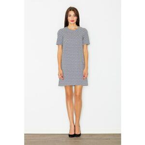 Rochie M519 - albastru - alb - poliester imagine
