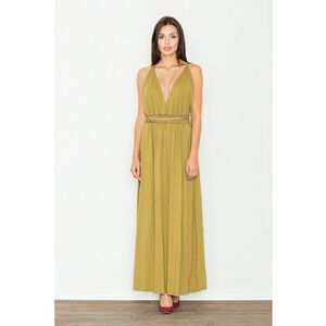 Rochie maxi M483 - verde - viscoza imagine