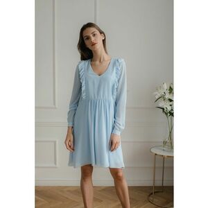 Rochie L083 - albastru - poliester imagine