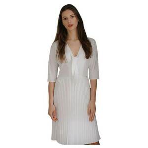 Rochie de cocktail - Poliester/Elastan - Alb imagine