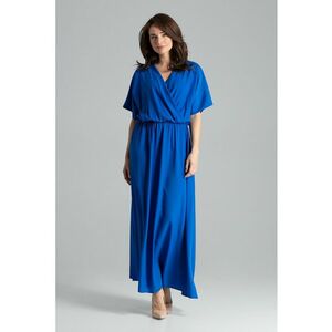 Rochie lunga L055 - eleganta - cu talie elastica - poliester imagine