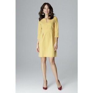 Rochie L004 - galben - poliester si viscoza - imagine