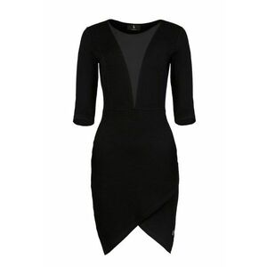 Rochie mulata L012 - asimetrica - neagra - bumbac 95% - imagine