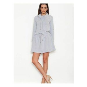 Rochie de zi gri - casual - cu guler imagine