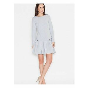 Rochie de zi gri - casual - cu maneca lunga imagine
