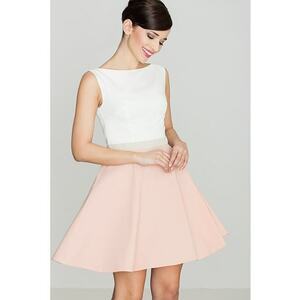 Rochie cocktail K083 - evazata - cu talie decupata - fara bretele - retro - poliester-viscoza imagine