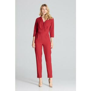 Salopeta dama - eleganta - visiniu - poliester imagine