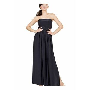 Rochie lunga - Poliester/Elastan - Negru imagine