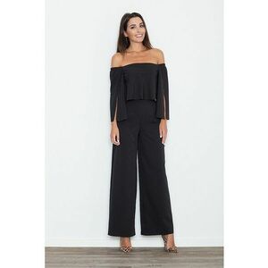 Salopeta dama - neagra - maneci 3/4 - material vascoza si poliester imagine