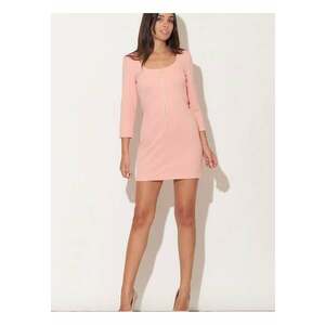 Rochie de seara - mini - maneci 3/4 - roz - elastan 4% - poliester 96% imagine