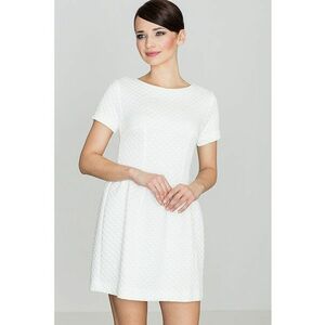 Rochie K147 - eleganta - ecru - poliester 95% elastan 5% - imagine