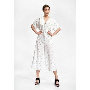 Salopeta dama - kimono - larga - alb ecru - poliester imagine