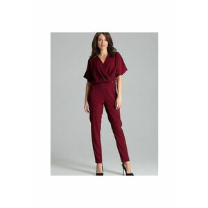 Salopeta dama - rosu - maneci kimono - elastic - viscoza poliester imagine