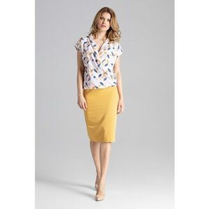 Bluza dama - Maneca scurta - Eleganta - Poliester/Elastan - Multicolor imagine