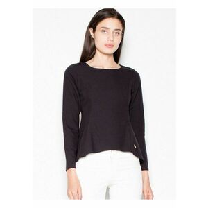 Bluza dama - asimetrica - neagra - poliester 65% - viscoza 35% imagine
