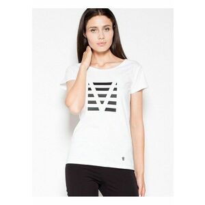 Tricou dama imprimeu original - alb - bumbac 92% - imagine