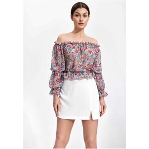 Bluza dama - Poliester - Cu elastic - Multicolor imagine