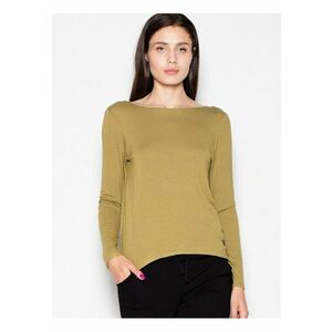 Bluza dama - scurta - cu maneci lungi - verde - viscoza imagine