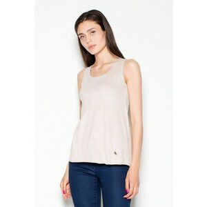 Bluza dama - Poliester/Elastan - Fara maneci - Bej - imagine