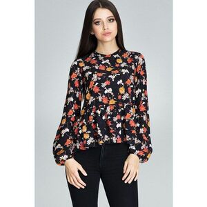 Bluza pentru femei - Poliester/Elastan - Cu volane - Multicolor - imagine