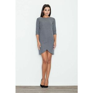 Rochie poliester - gri - fermoar la spate - eleganta imagine