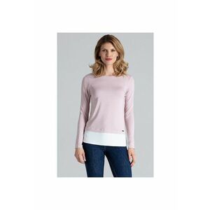 Bluza dama M374 - roz - maneca lunga - viscoza - croiala regulata imagine