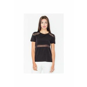 Bluza dama M468 - neagra - maneca scurta - poliester - elastan - imagine