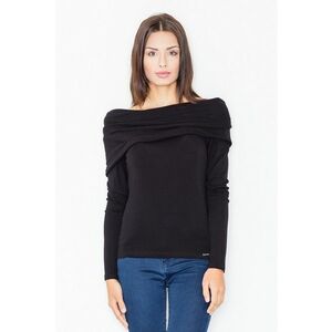 Bluza dama - Viscoza/Elastan - Negru - imagine