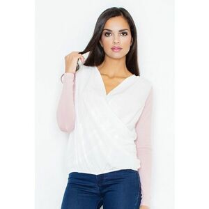 Bluza dama - Viscoza/Elastan - Alb/Roz imagine