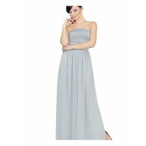 Rochie lunga - Poliester/Elastan - Gri imagine