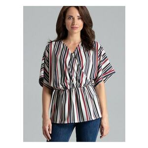 Bluza dama multicolor - maneci kimono - talie elastica imagine