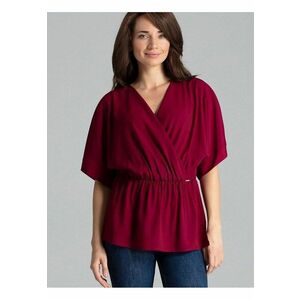 Bluza dama - lejera - cu maneci kimono - rosu - poliester imagine