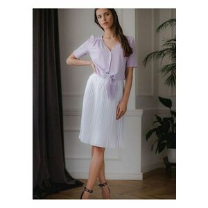Camasa dama - scurta - decolteu in forma de inima - violet - poliester imagine